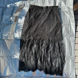 Vintage Gothic Mesh Lace Maxi Skirt